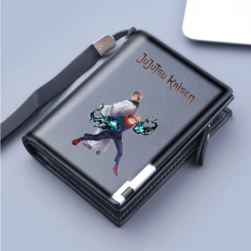 Jujutsu Kaisen Wallet Anime Coin Purse Men Credit Card Holder Boy Student Fashion Short Trifold Money Key Storage Pouch