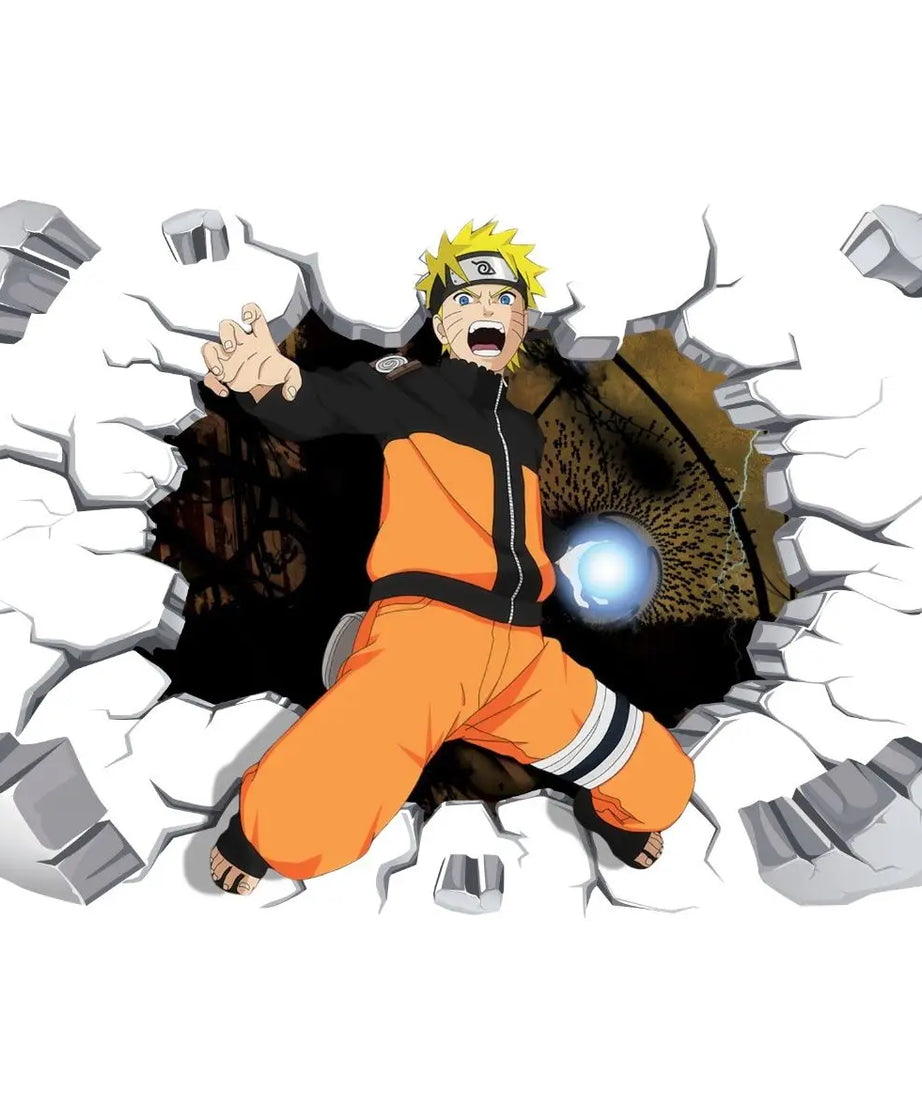 Naruto Wall Stickers, Personalized 3D Three-dimensional Adhesive Wall Stickers, Waterproof Glass Stickers, Decorative Paintings