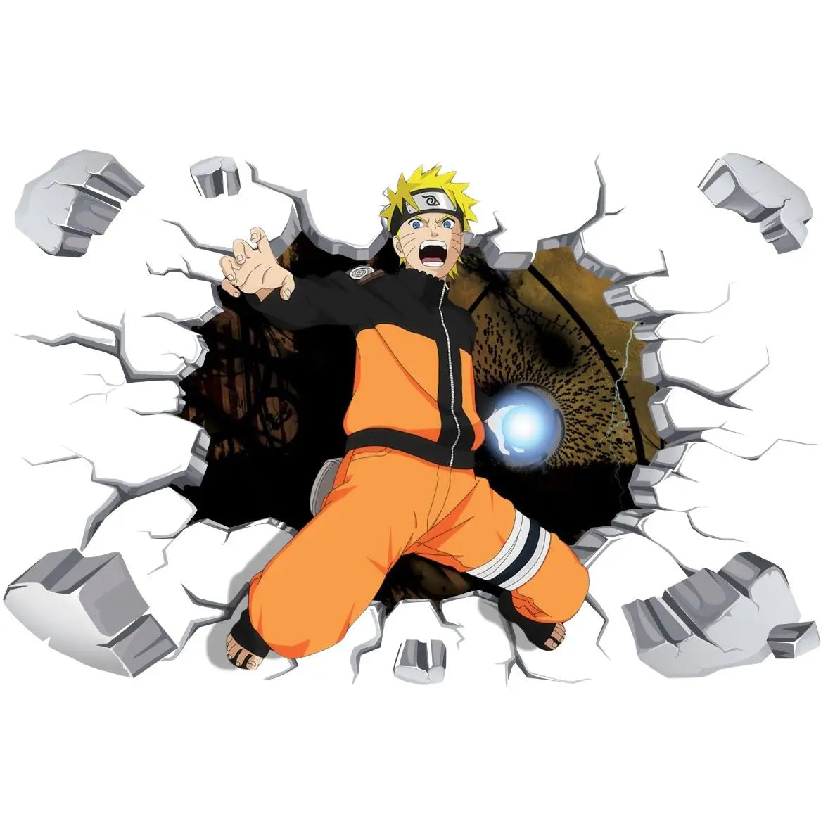 Naruto Wall Stickers, Personalized 3D Three-dimensional Adhesive Wall Stickers, Waterproof Glass Stickers, Decorative Paintings
