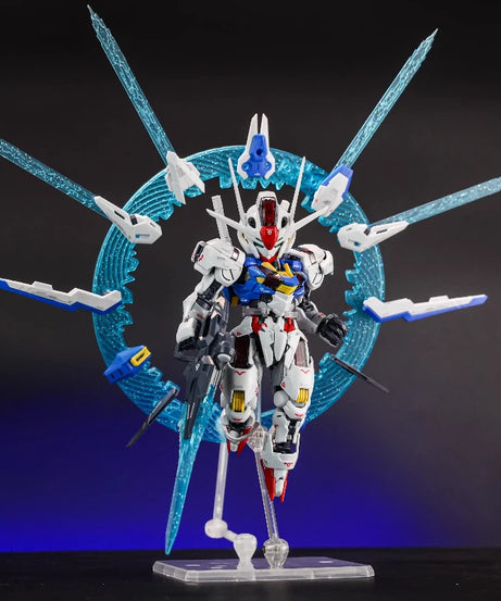 SUPA MGSD Aerial Q Version Gunpla Model Kit Witch From Mercury Mecha Assembly Toy Action Figures Halo Floating Cannon Boys Gifts