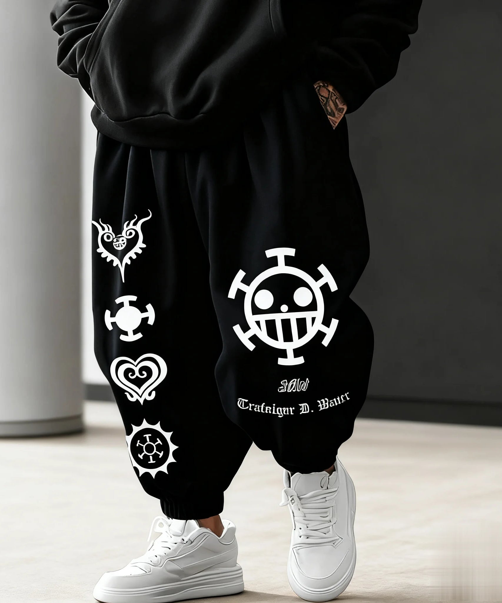 One Piece Anime Print Men's Loose Casual Sports Pants Streetwear Fashion Daily Wear Cotton Trousers Y2k Sweatpants Summer Autumn