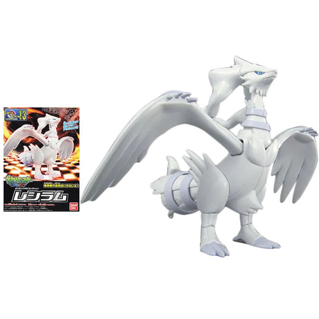 Bandai Pokemon Figure Evolution 13 Reshiram Anime Figure Ornament Original Assembly Model