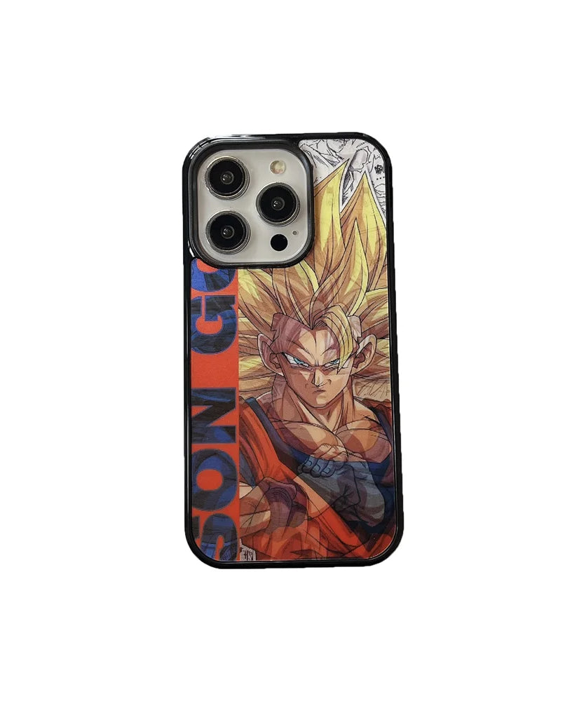 For Magsafe Magnetic Dragon Ball Phone Case For iPhone 16 15 14 13 12 17 Goku Vegeta Saiyan 3D Changing Visual Cases
