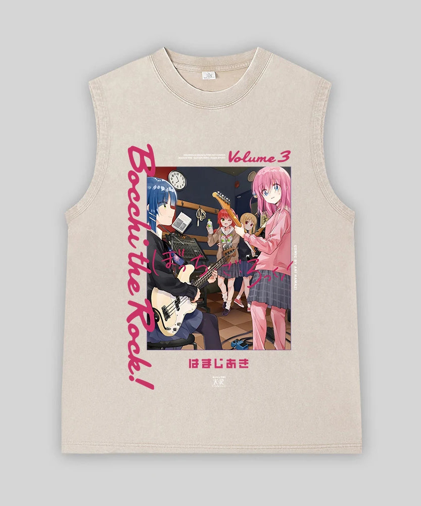 Bocchi the Rock! Oversized Band Vest – Unisex Anime Cotton Tank Top