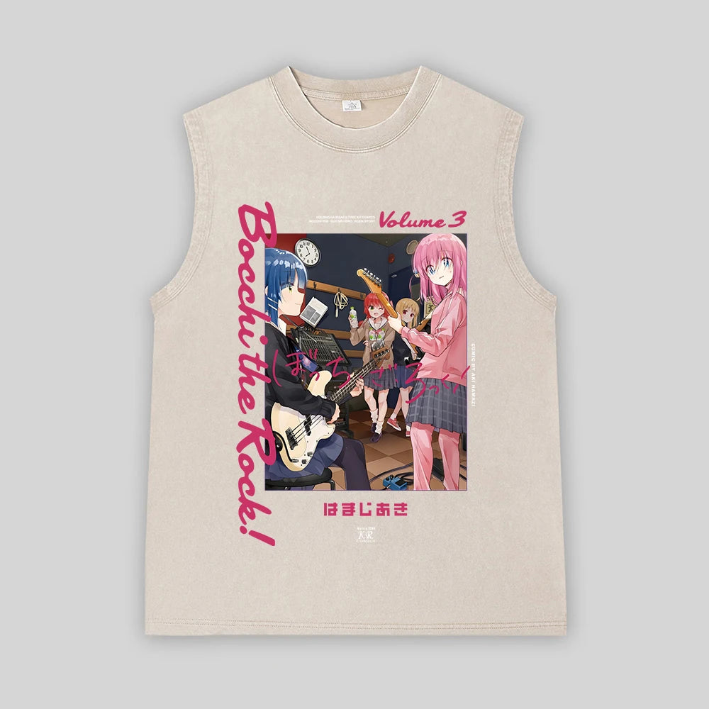 Bocchi the Rock! Oversized Band Vest – Unisex Anime Cotton Tank Top