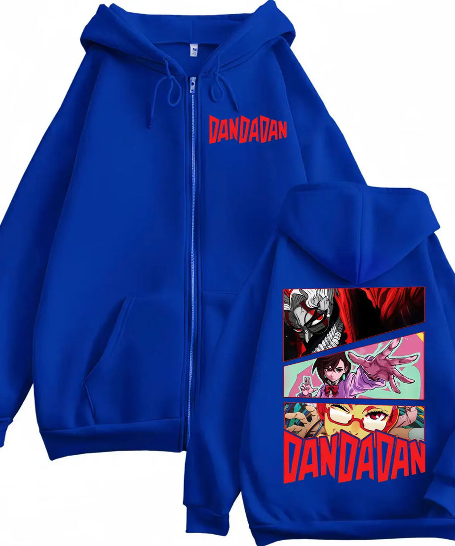 Dandadan Graphic Zipper Hoodies Anime Style Zip Up Hooded Sweatshirts Men Women Fashion Y2k Oversized Pullovers