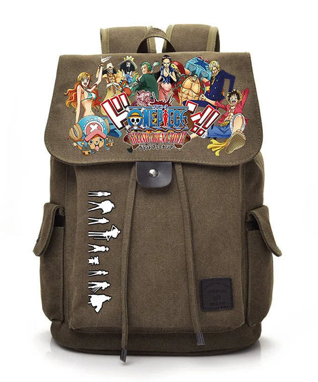 One Piece Anime Backpack Cosplay Luffy Unisex Students School Bag Large Capacity Bookbag Laptop Travel Rucksack Outdoor Bag