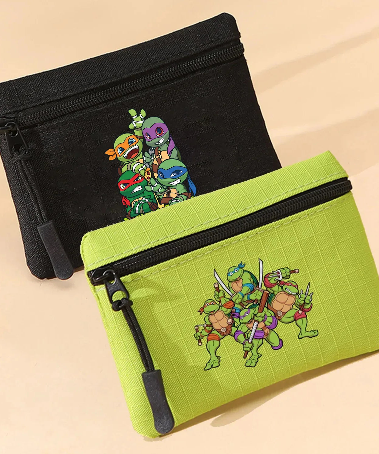 Teenage Mutant Ninja Turtles Coin Purse Anime Square Money Storage Pouch Mini Card Holder Cool Zipper Pocket Bag Pendant Gifts