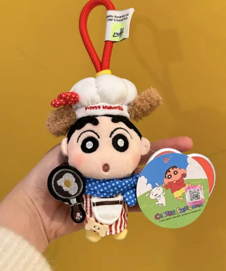 Cute Genuine Chef Series Crayon Shin-chan Plush Doll Keychain Bag Pendant Toy Gift