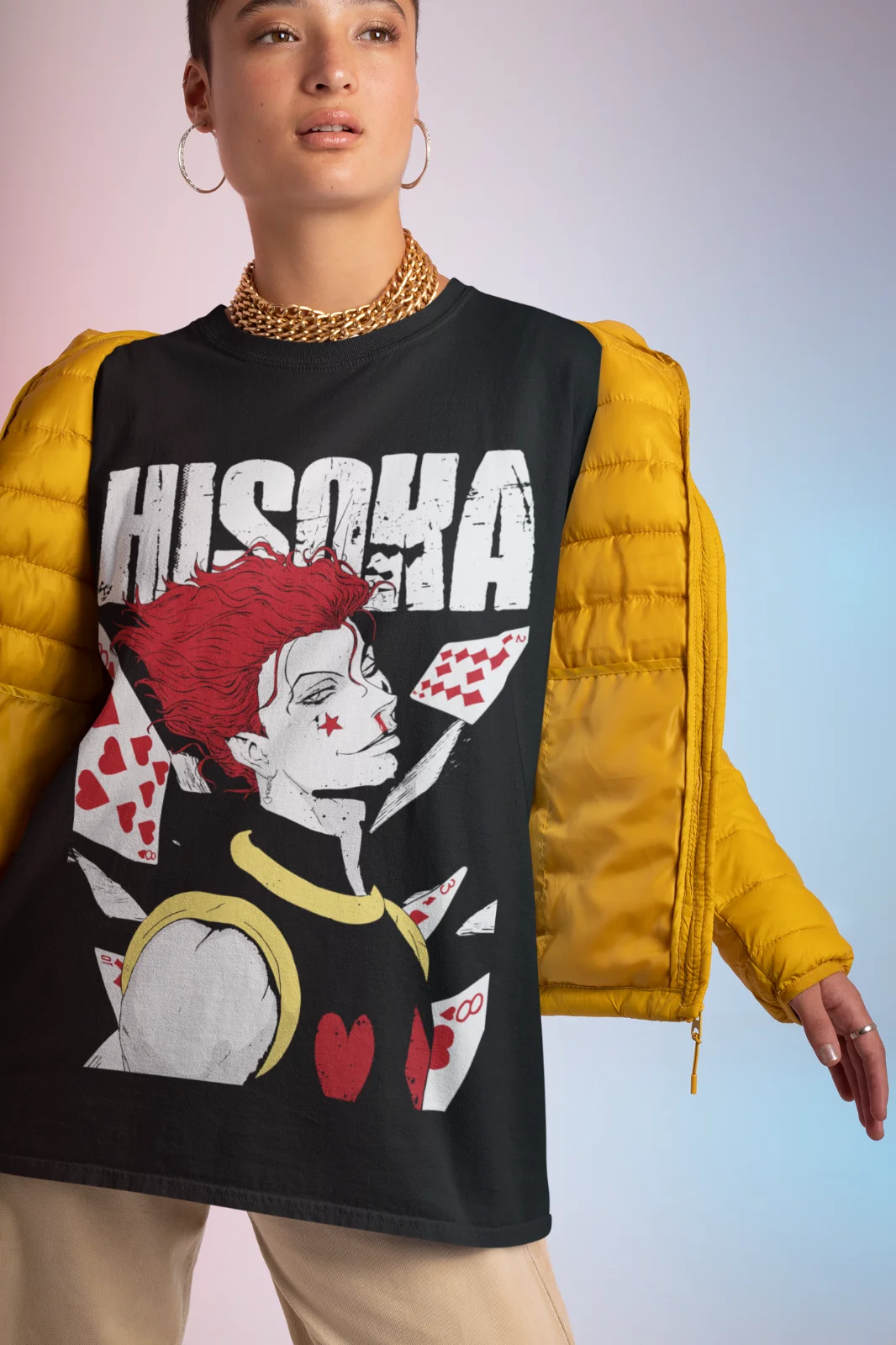 Hisoka T-Shirt Hunter X Hunter Manga Strip HXH Anime Unisex Tshirt T-Shirt Tee