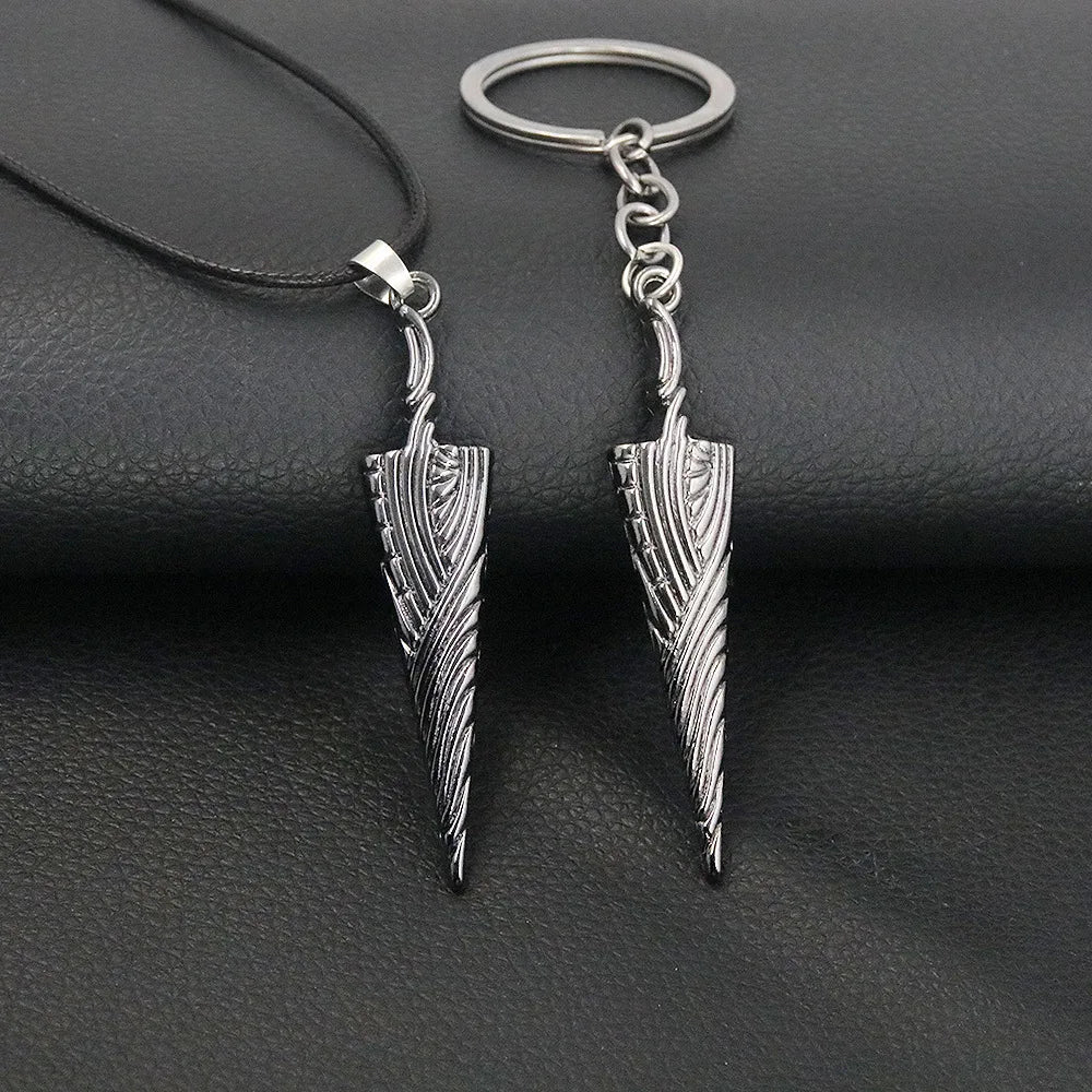 Game Hollow Knight Bone Nail Logo Necklace Jewelry Gift For Women Men Game Fans Alloy Metal Trinket Wholesale
