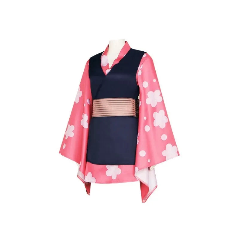 Anime Demon Slayer Makomo Cosplay Costume – Kimono & Wig Set 2