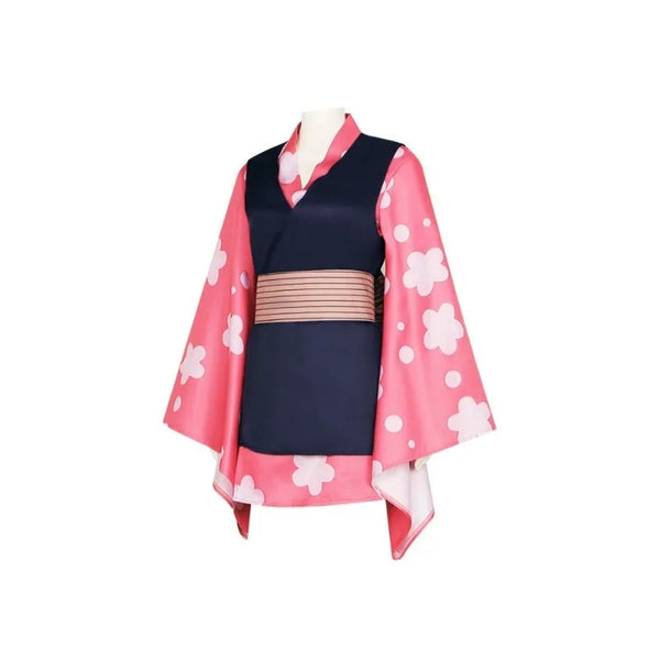Anime Demon Slayer Makomo Cosplay Costume – Kimono & Wig Set