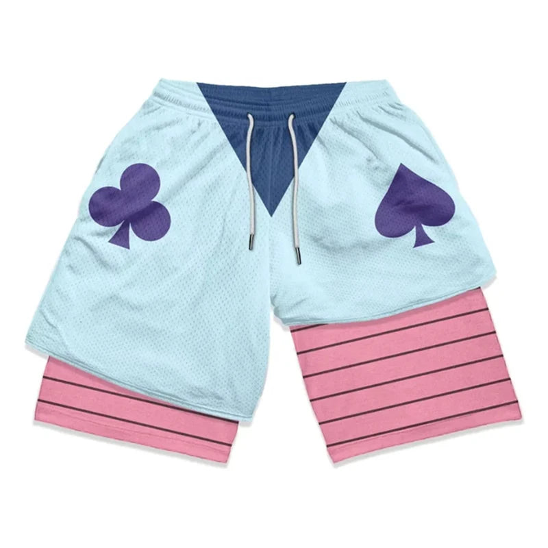 JoJo’s Bizarre Adventure 2-in-1 Gym Shorts – Quick-Dry Anime Fitness Wear