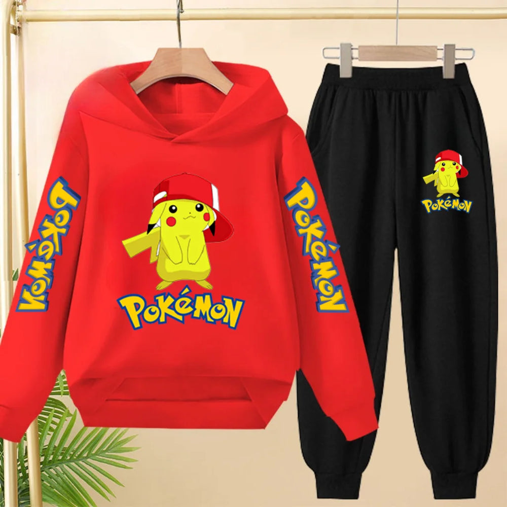 Pokémon Pikachu Kids Hoodie & Sweatpants Set – Cute 2-Piece Tracksuit for Toddlers & Boys/Girls (Ages 3–12) 2