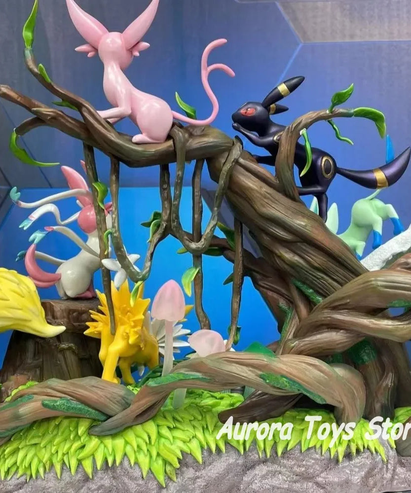 27cm/10.63in Anime Pokemon Figure Eeveelution Action Figure PVC Model Statue Collection Desktop Decoration Toys