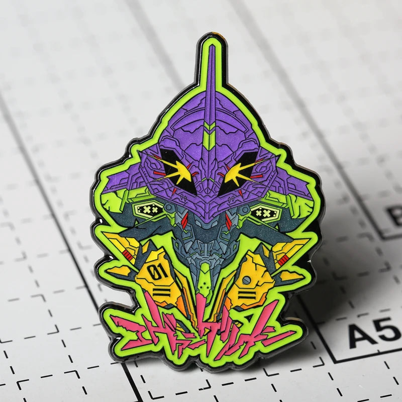 Animation peripheral accessories pendant Neon Genesis Evangelion brooch Unit 1 EVA01 badge ins jewelry pin refrigerator magnet