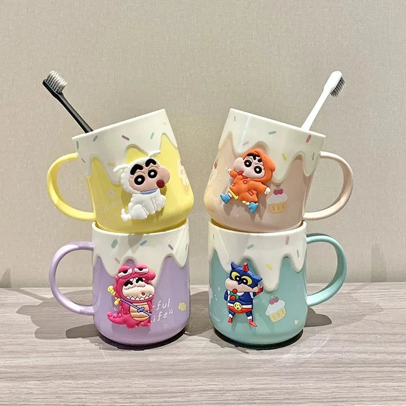 Crayon Shin-chan Toothbrush Cup — 400ml Bathroom Holder