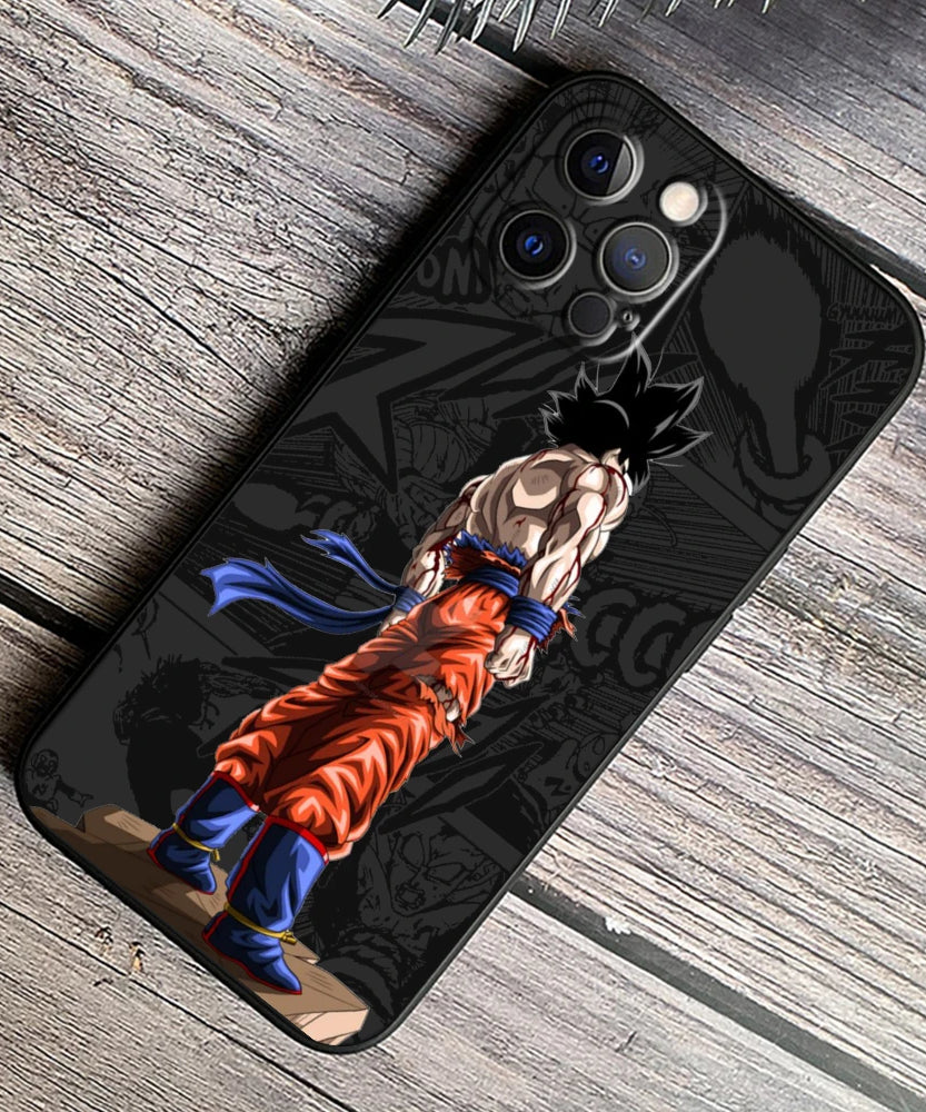 Son Goku Black TPU Case – Dragon Ball Anime iPhone 7–15 Pro Max