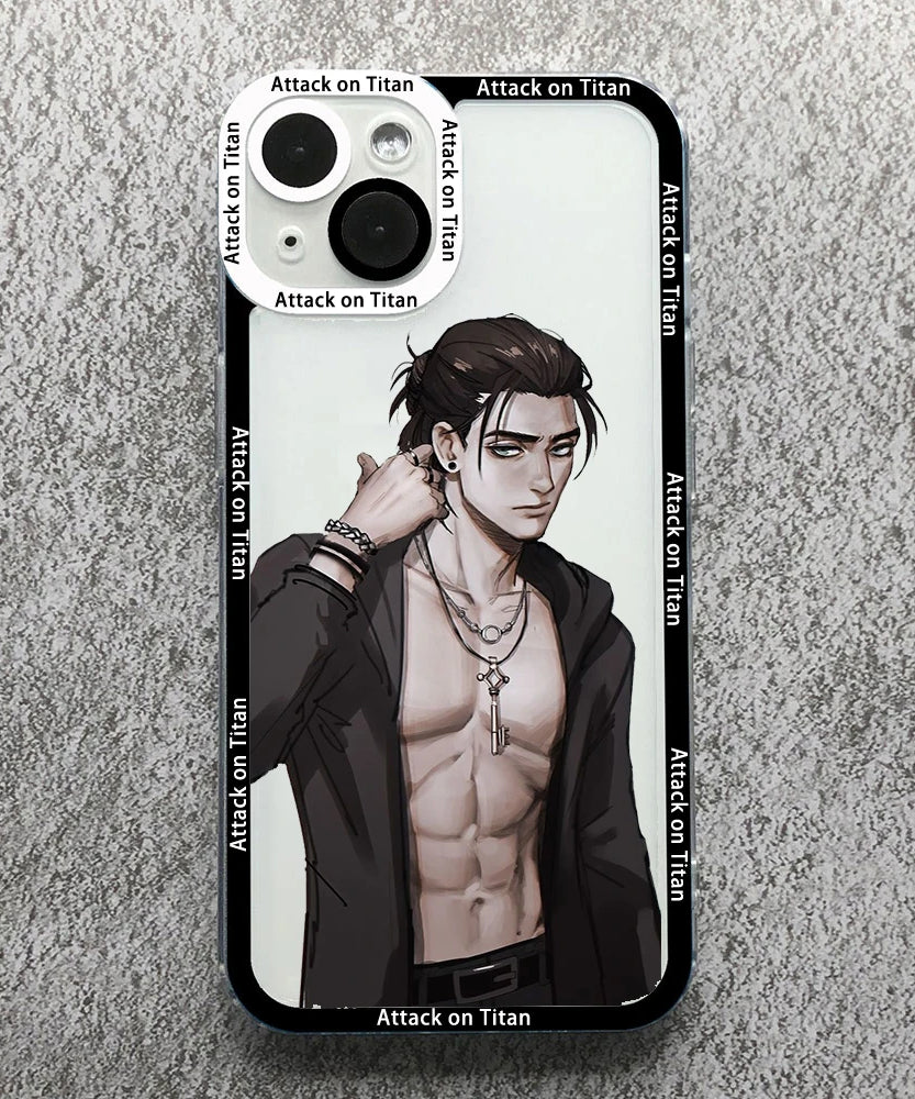 Anime Attack On Titan Phone Case For iPhone 17 16 15 14 13 12 11 Pro Max 17AIR 16Plus Clear Angel eyes Soft Silicone bumper Case