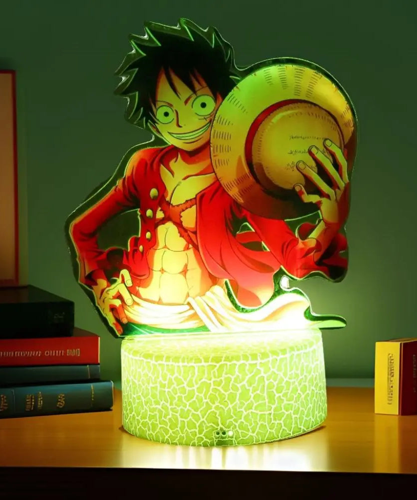Actions Figure One Piece Luffy Zoro Anime Figures 3D Lamp PVC Action Collection Model Toys LED Night Light Kid Christmas Gift
