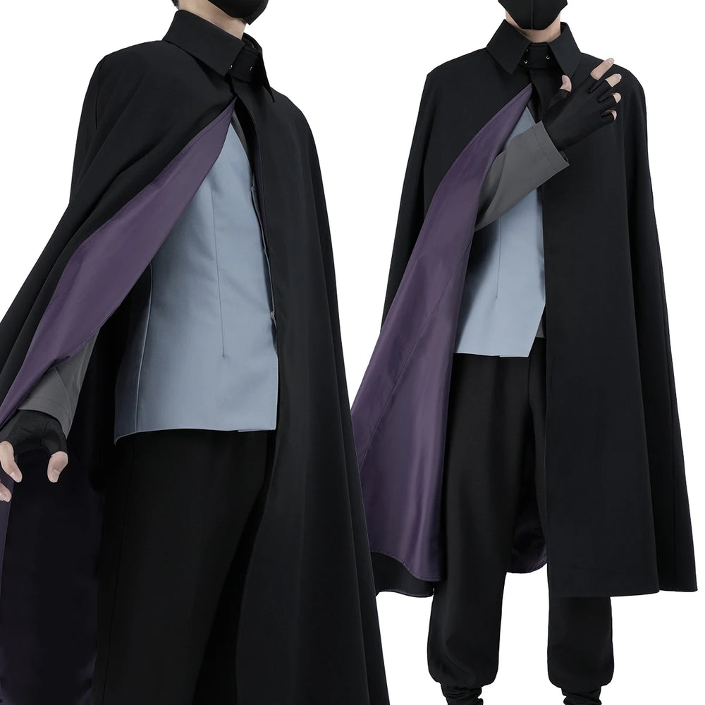 Anime Sasuke Uchiha Cosplay Costume – Cloak, Vest, Top & Pants Set
