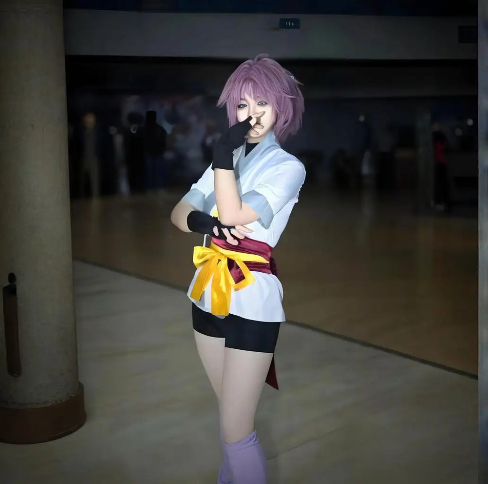 Hunter x Hunter Machi Cosplay Costume — with Pink Wig 5