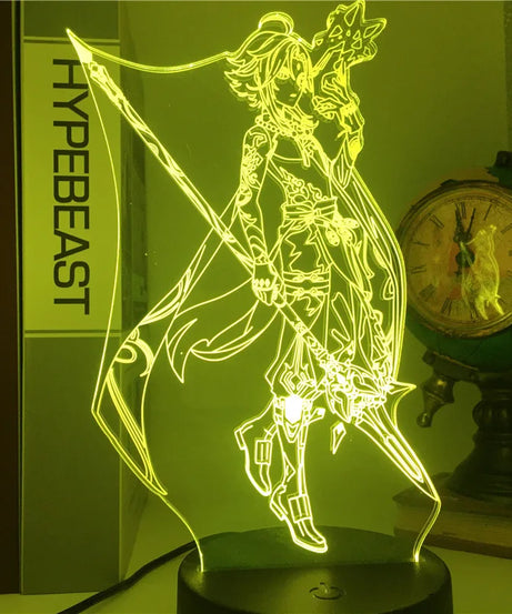 Genshin impact xiao 3d led lamp for bedroom manga night lights anime action figure Decoration children Kawaii gift