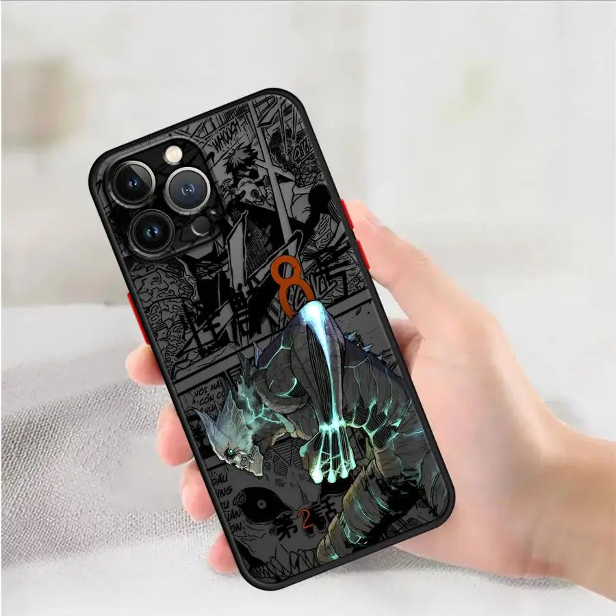 Cool Kaiju No.8 Monster Form Phone Case for iPhone 16 14Pro XR 16e 15 13 Mini SE 7 8 Plus 12 11 Pro XS Max 14 Soft Cover