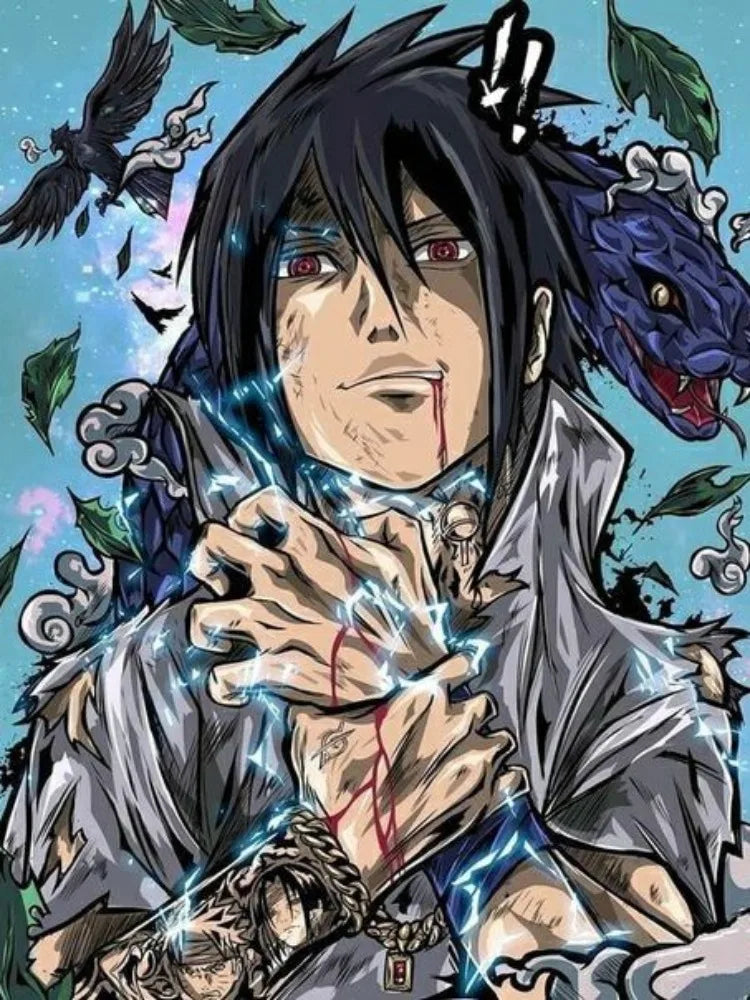 Uchiha Itachi New Diamond Painting Mosaic Naruto Cartoon Art Cross Stitch Embroidery Rhinestones Home Decor Children's Gift