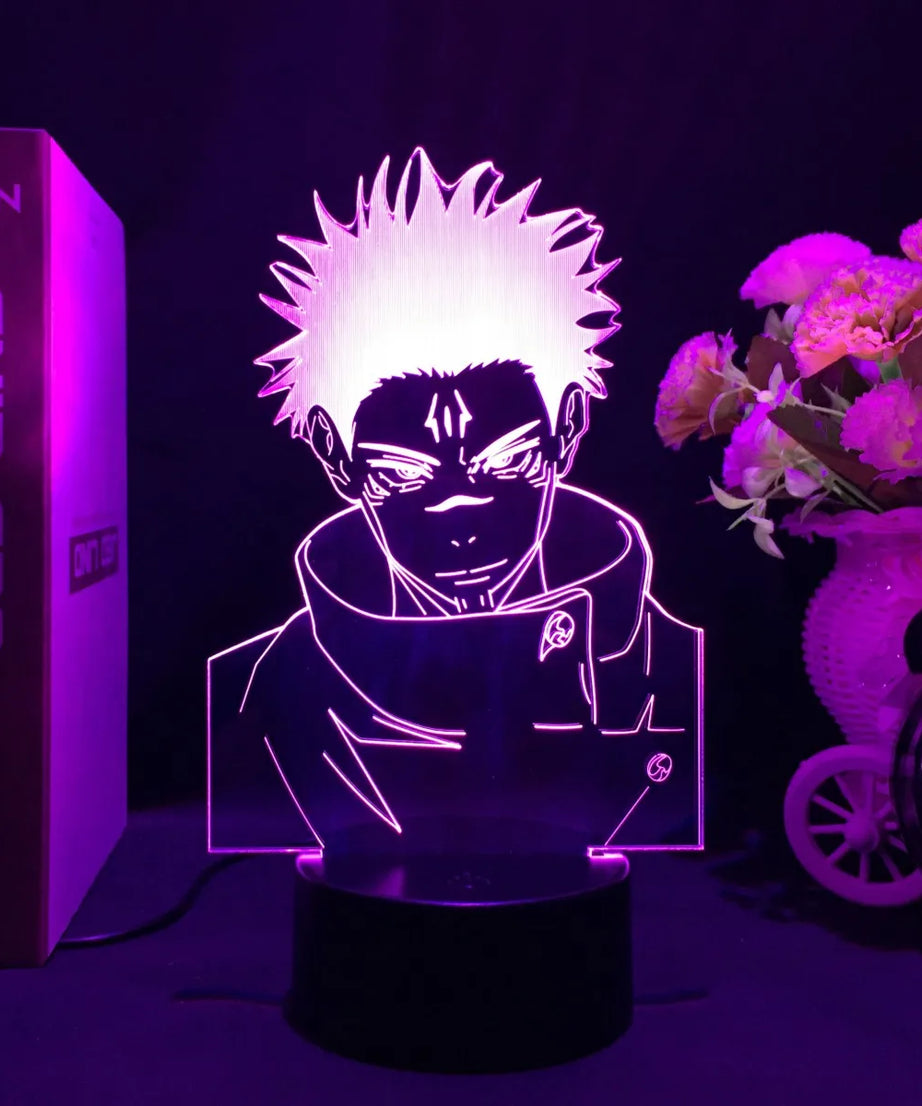 Jujutsu Kaisen Anime Ryomen Sukuna Figure  3D LEDNight Light for Anime Lamp Birthday Gift