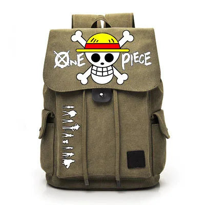 One Piece Anime Backpack Cosplay Luffy Unisex Students School Bag Large Capacity Bookbag Laptop Travel Rucksack Outdoor Bag