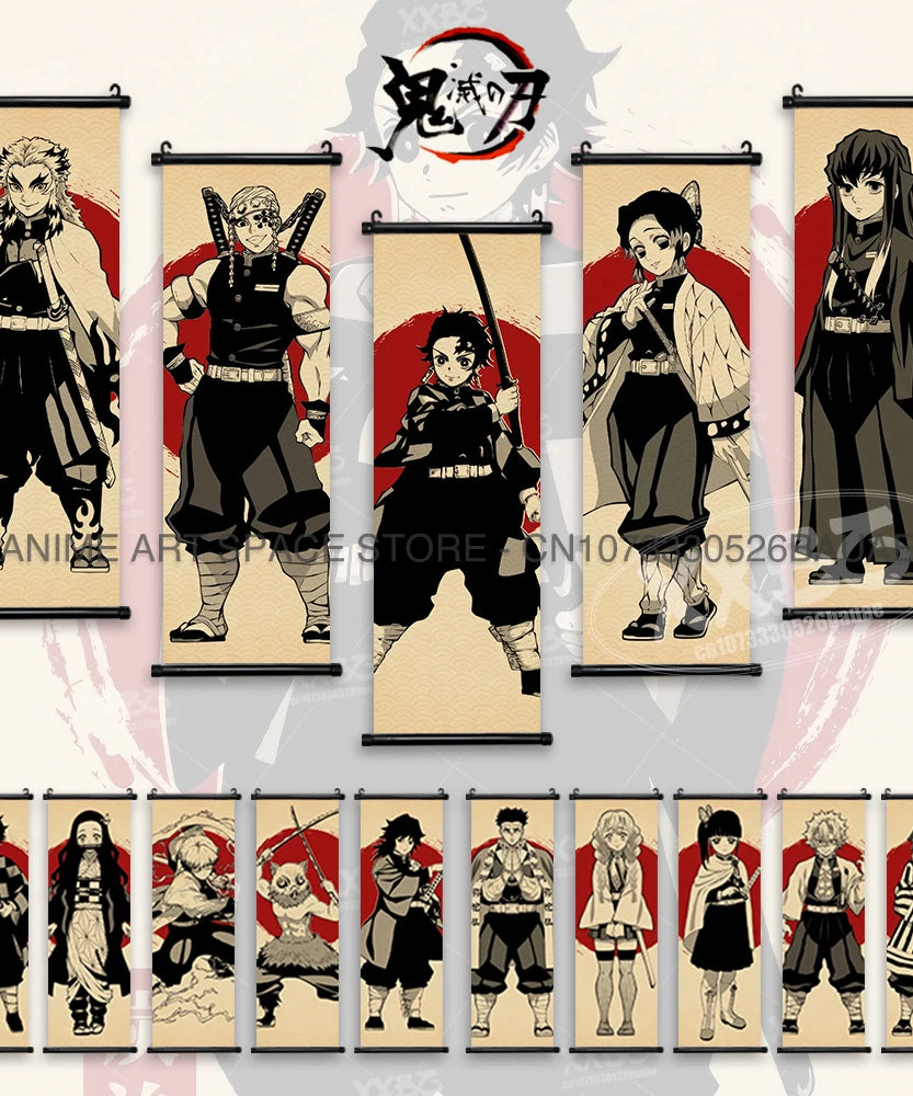 Demon Slayer Zenitsu Wall Scroll Canvas Poster
