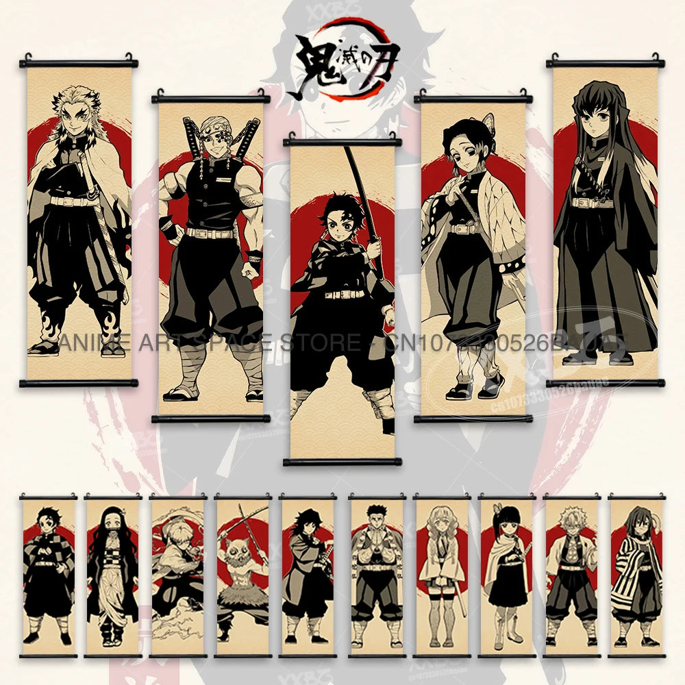 Demon Slayer Zenitsu Wall Scroll Canvas Poster
