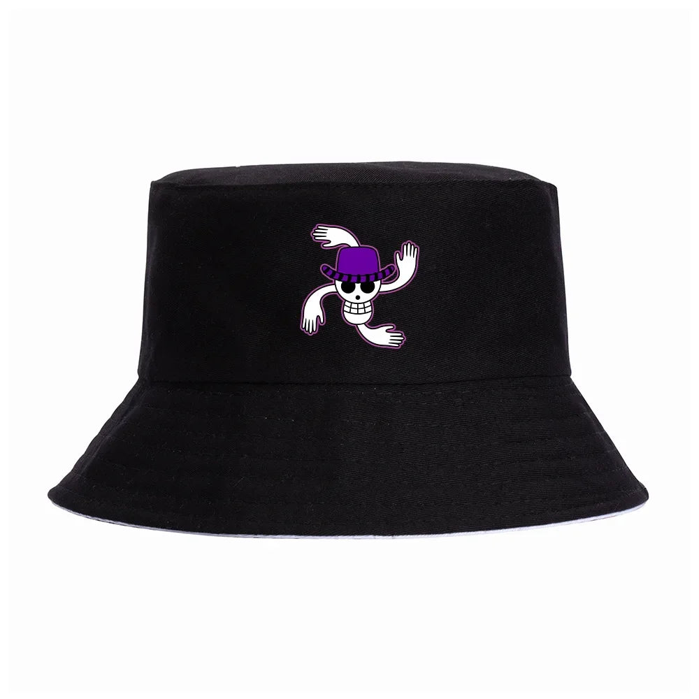 One Piece Luffy Bucket Hats Fashion New High Quality Women Men Hiphop Cool Lady Male Summer Casual Fisherman Cap Outdoor Sun Cap