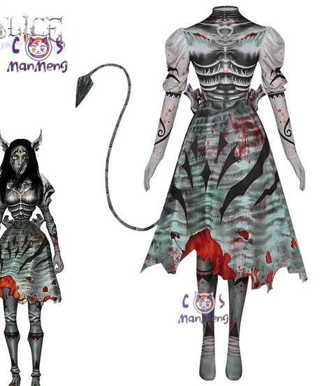 Game Alice: Madness Returns New Alice Cosplay Costume Dark Night Devil Tail Dress Gloves Pants Sexy Set Party Carnival Uniform