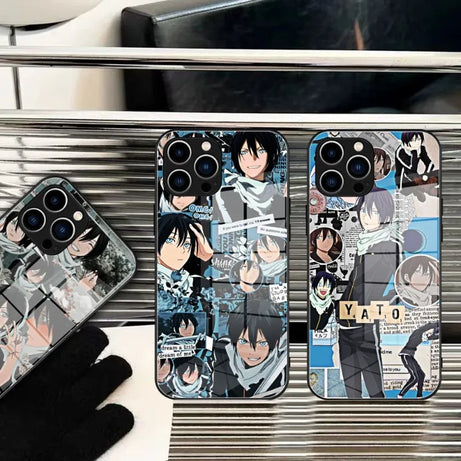 Anime Noragami yato Phone Case Tempered Glass FOR IPhone 14 13 11 12 Pro 8 7 Plus X 13 Pro MAX XR XS MINI Covers