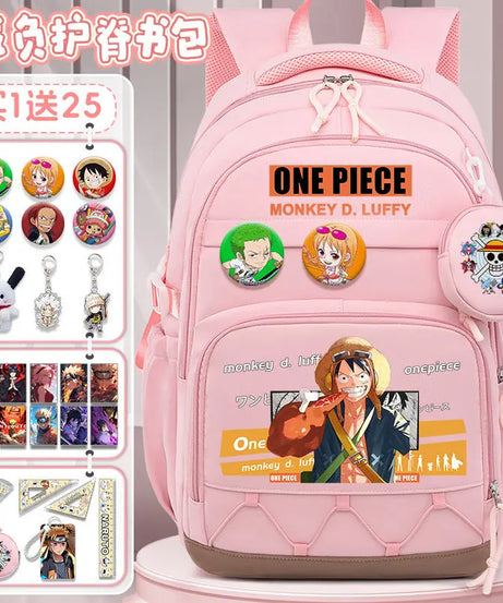 One Piece Luffy Backpack – Large Canvas School & Travel Bag