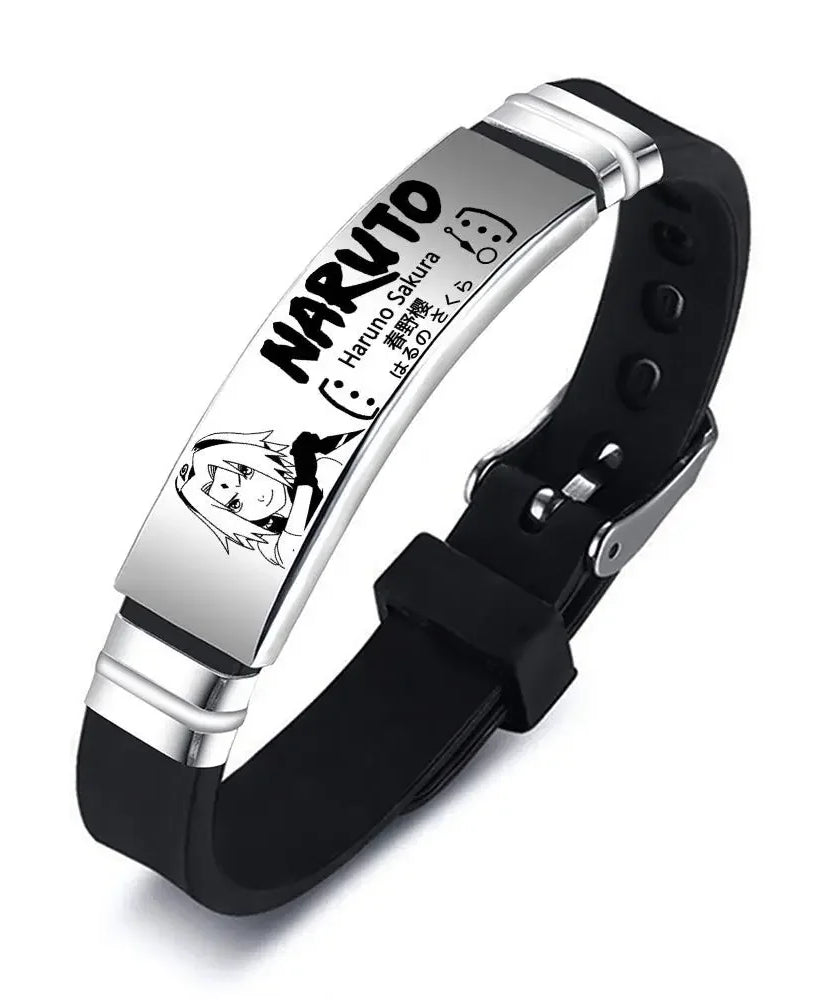 Naruto Kakashi Bracelet Stainless Steel Men's Women's Jewelry Pendant Charm Couple Bracelets for Lover Friend Women Gifts New