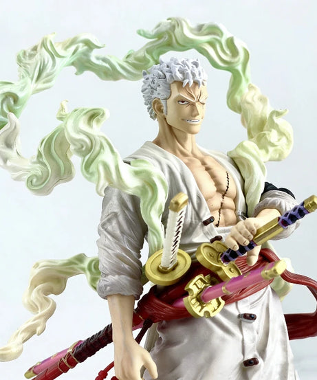 28cm One Piece Nika Style Roronoa Zoro Anime Figure PVC Double Head Statue Collectible Model Toy With Base Desktop Ornament Gift