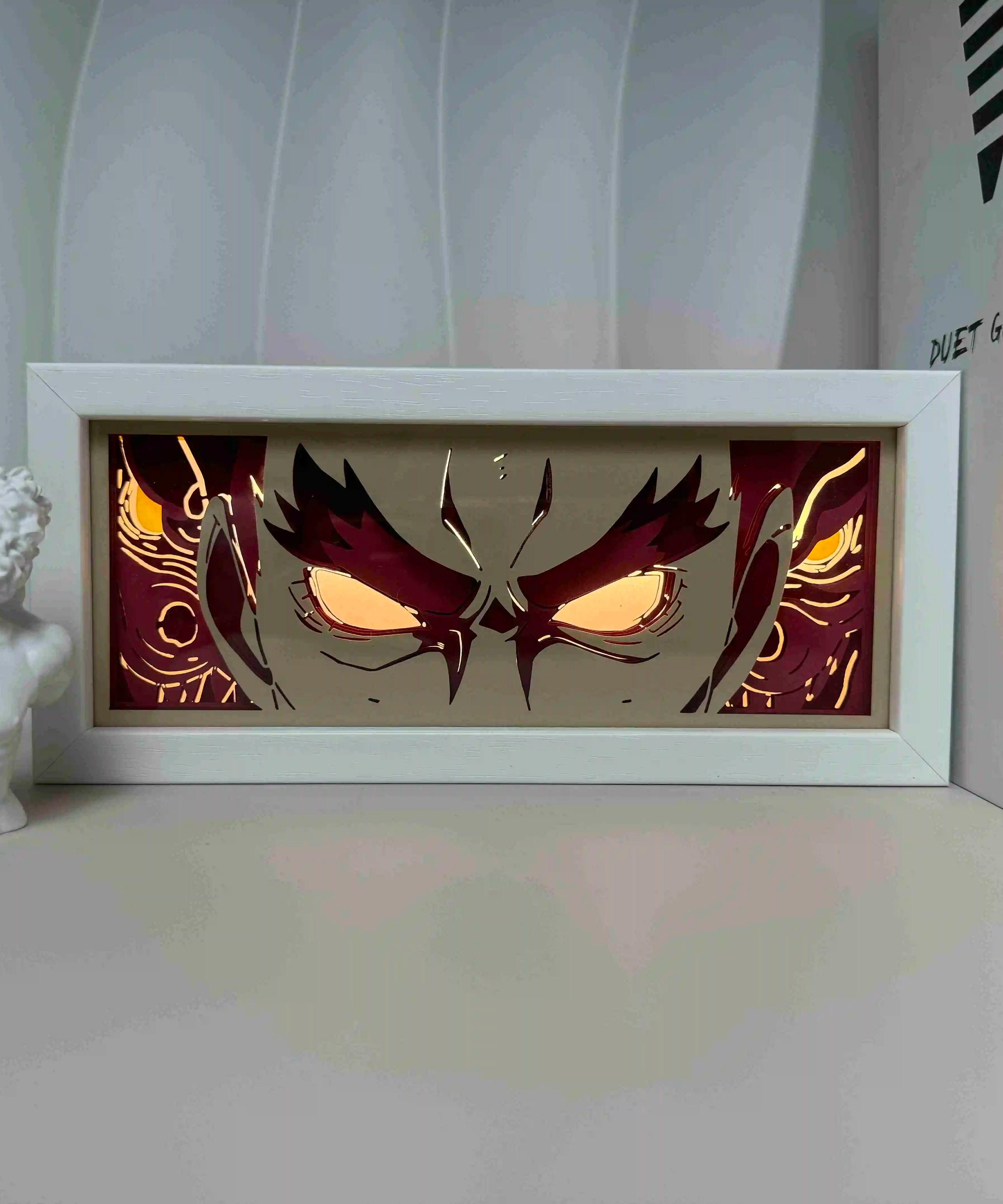 Anime  series paper-cut light room bedroom night light atmosphere light remote control colorful light box