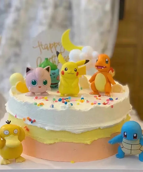 13Pcs/set Pokemon Cake Topper Anime Figure Pikachu Party Happy Birthday Pokemon Cake Decoration Supplies Ornaments Boy