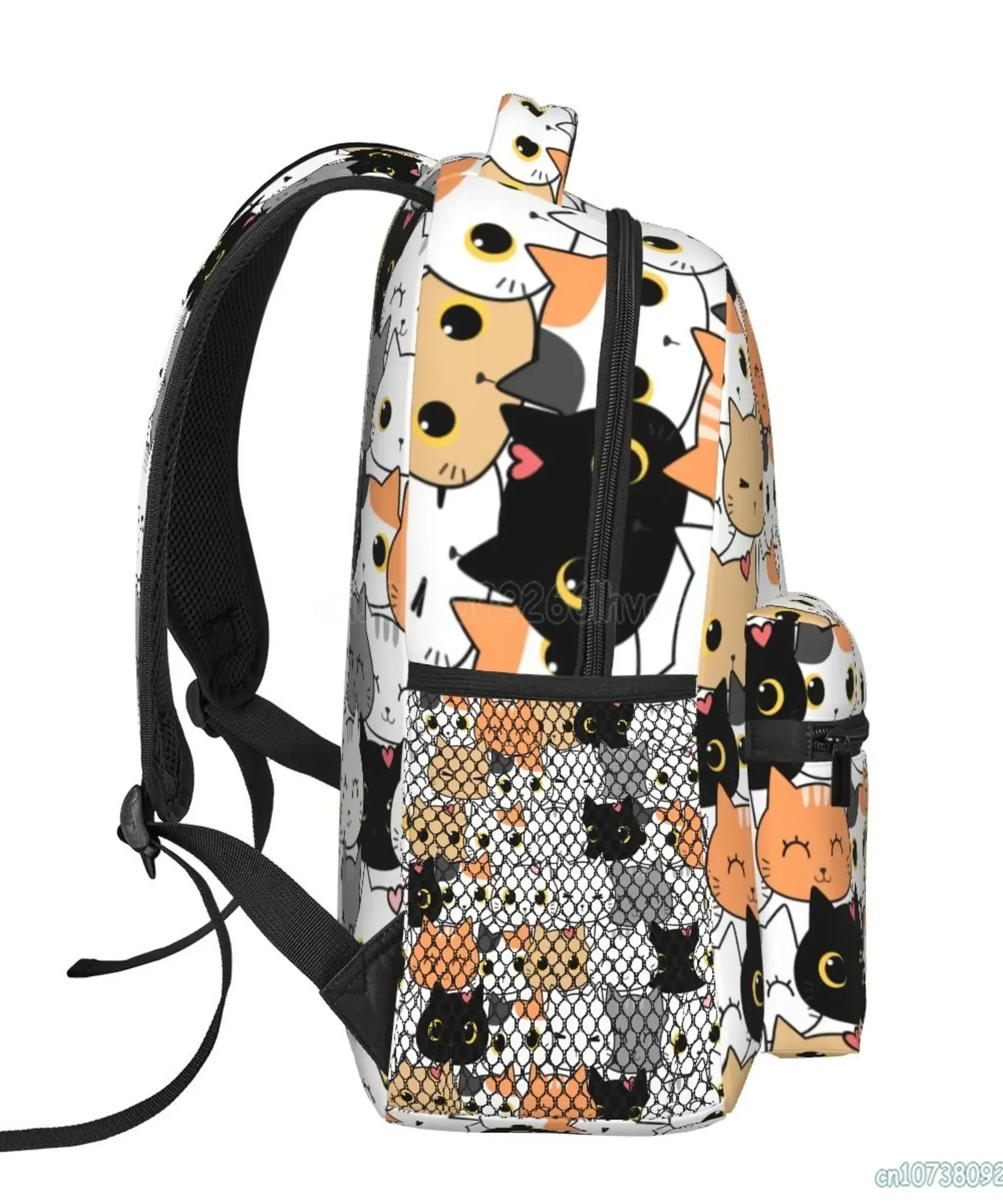 Anime Neko Atsume Women Backpack Mochila for Girls Boys Travel Rucksack Cute Cat Printing Shoulder Bag for Teenages