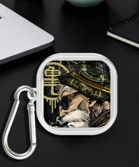 Clear Earphone Cases Cover With Hook Case For Samsung Galaxy Buds 3Pro 4Pro Live 3 FE 2Pro 2 4 Pro Master Roshi V-Vegeta