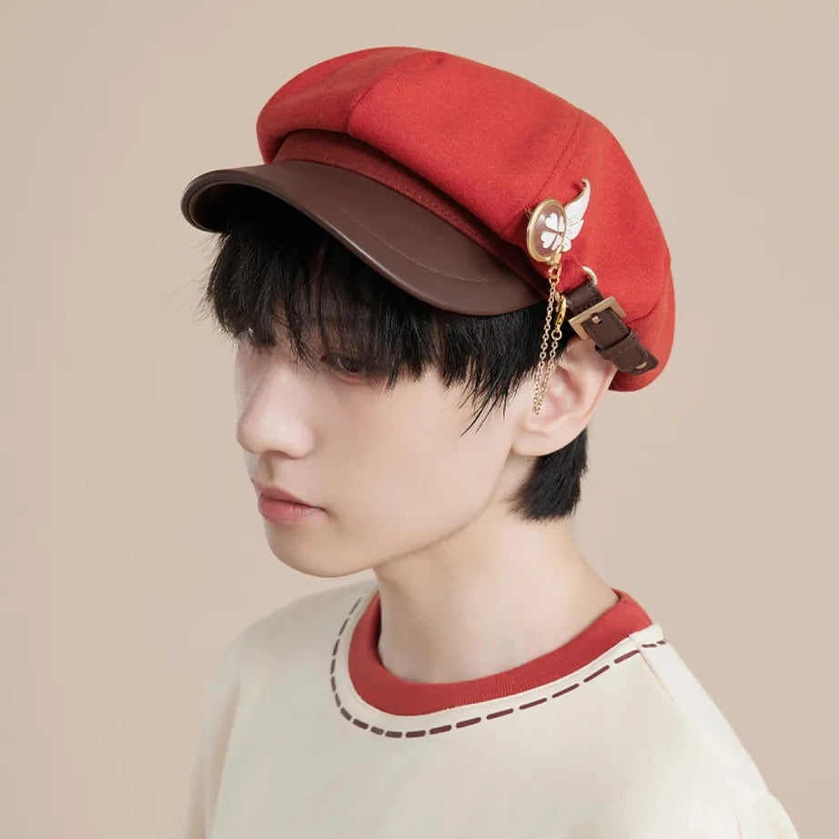 [Genuine] Anime Game Genshin Impact Cosplay Accessory Klee Octagonal Beret Hat 58CM Hat