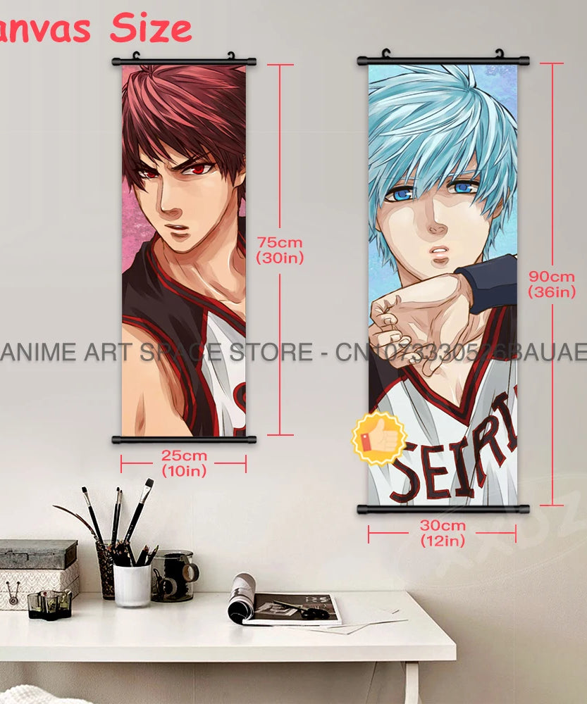 Kuroko no Basket Wall Scroll – Tetsuya Kuroko Anime Canvas Poster