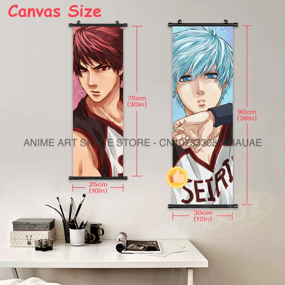 Kuroko no Basket Wall Scroll – Tetsuya Kuroko Anime Canvas Poster