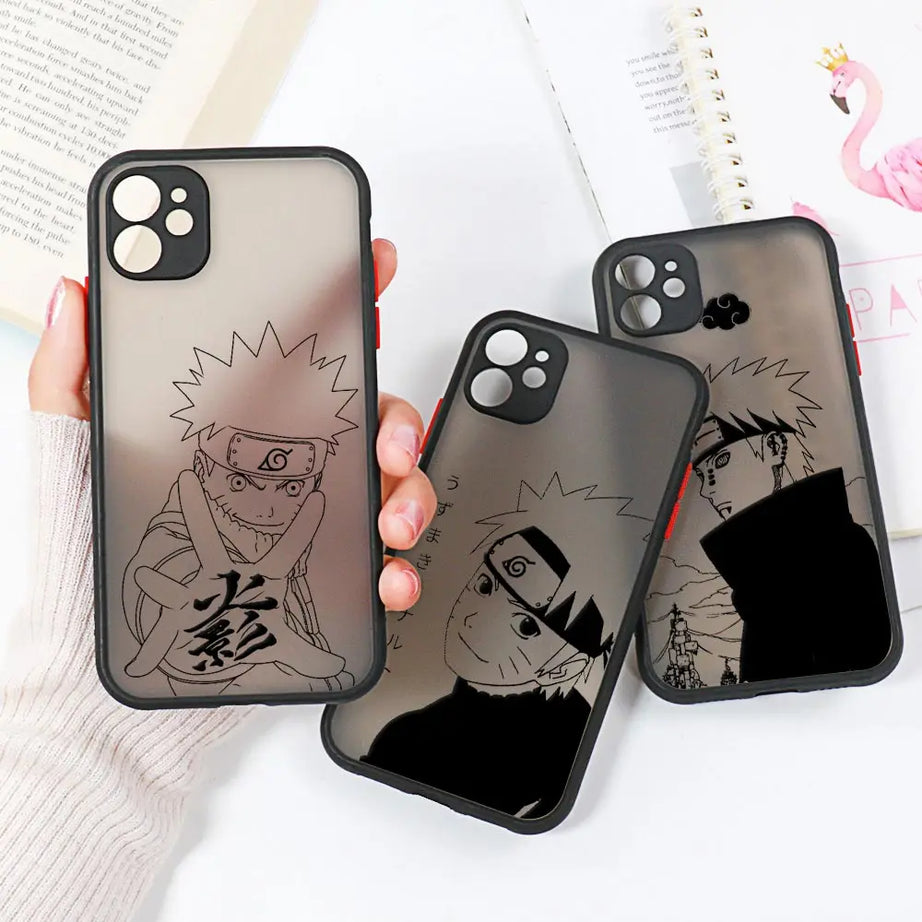 Anime U-Uzumakis U-Uchihas-Itachis Coque iPhone14 Case For iPhone 11 13 14 12 Pro Max Mini X XS XR SE 7 8 Plus Clear Matte Cover