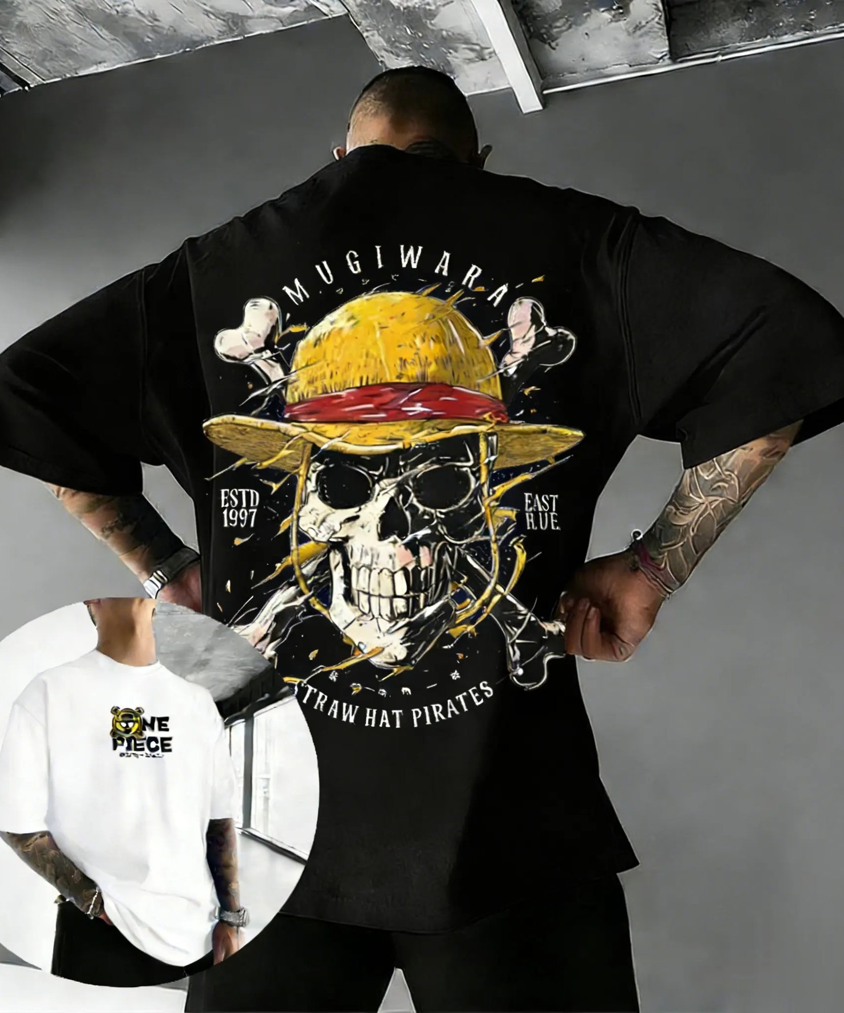 Unisex Oversize One Piece Skull Anime T Shirt Men Women Cotton Streetwear Casual Short Sleeve Top Graphic Tee Trendy 2026 Summer