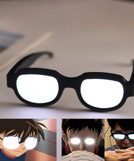 Detective Conan Funny LED Light Edogawa Solve the Case Glasses Anime Kawaii Accsesories Action Toy Figures Toys Hobbies